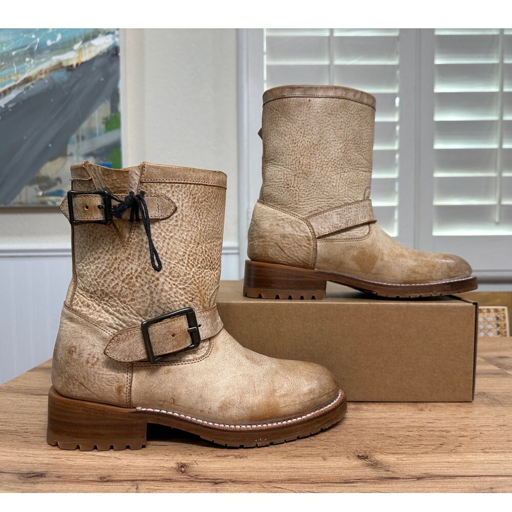 Cleo + Wolf Women's Blaine Fashion Booties Round Toe Tan Leather Size 7.5 NWOB - Picture 3 of 16